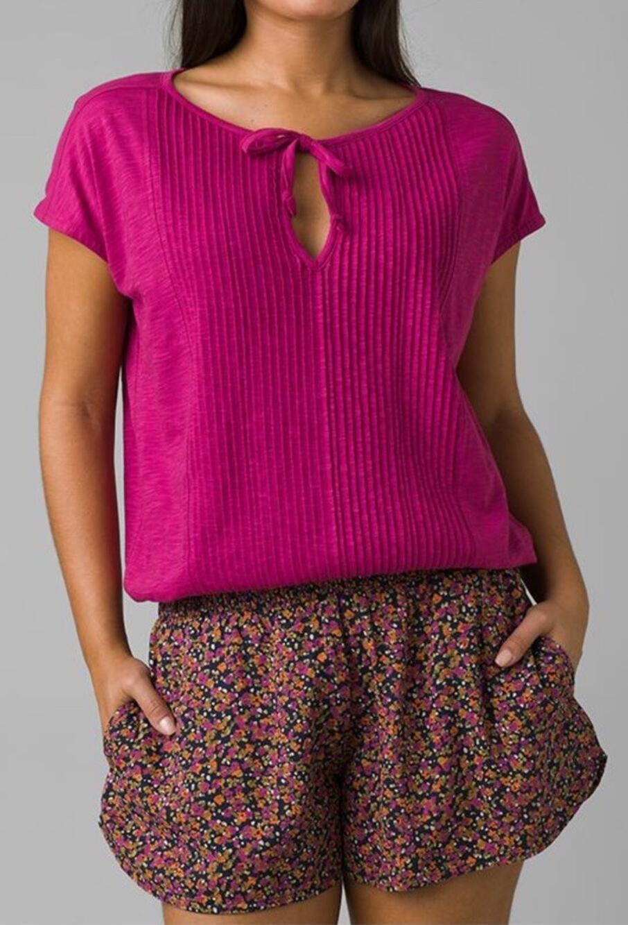 New Prana Ocupas Popover Top Orchid Bloom Pink Women’s Medium Organic Cotton